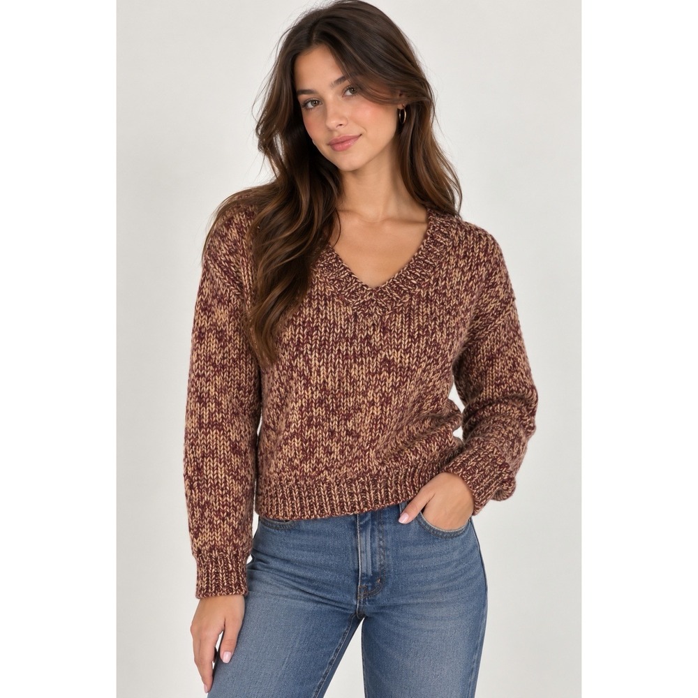 vintage y2k american eagle wool sweater womens cropped brown medium